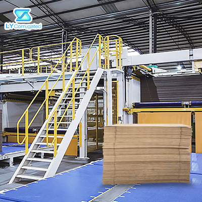 Chaîne de production de carton ondulé de 3/5/7 pli 300M/MIN 50KW en bas d'extrémité sèche d'empileur