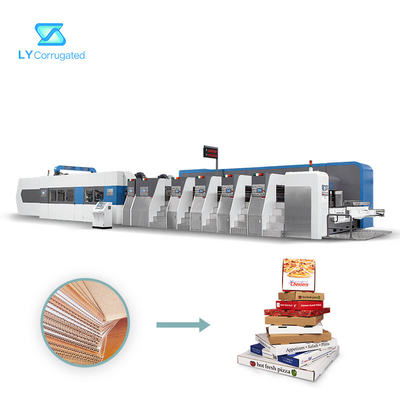 Le PLC commandent l'imprimante Slotter Machine, machine à emballer de Flexo rotatoire de boîte de carton