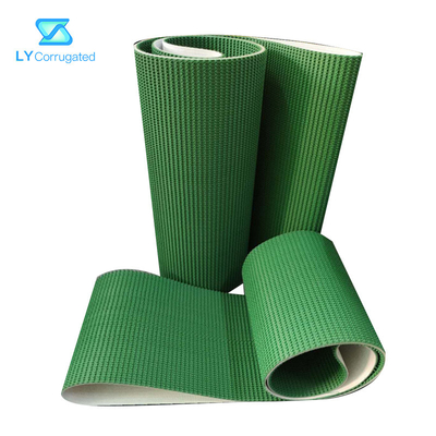 Bande de conveyeur de pente verte de PVC de carton ondulé pour l'empileur automatique de panier