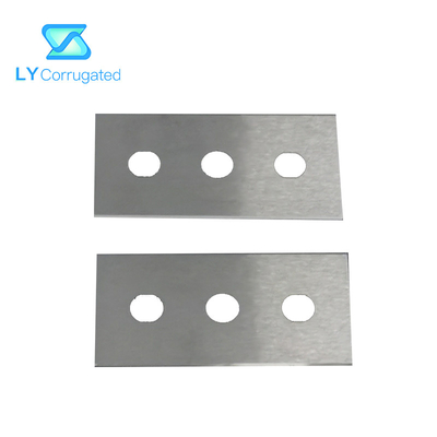 Lame de découpeuse de rasoir de trou du bord 3 de couteaux de carbure de tungstène double pour la machine de conditionnement de bande paerforée de Papier d'emballage de film