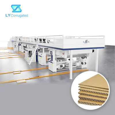 Cuisez le chauffage à la vapeur chaîne de production de carton ondulé de 2 plis largeur de 2800mm