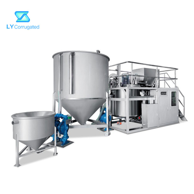 Machine du carton 22KW ondulé, machine de fabrication adhésive du seul baril SUS304