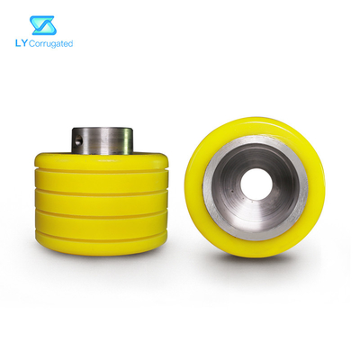 ODM ondulé jaune Accepatable de roue de polyuréthane de pièces de rechange de machine