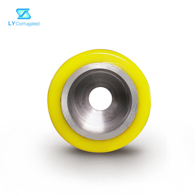 ODM ondulé jaune Accepatable de roue de polyuréthane de pièces de rechange de machine