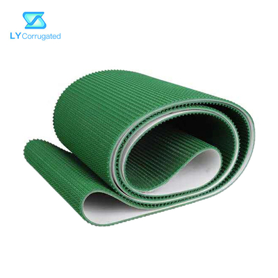Bande de conveyeur de pente verte de PVC de carton ondulé pour l'empileur automatique de panier